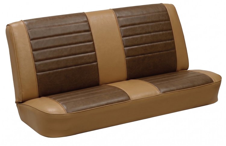 Rear Seat Upholstery Kit for 1965 Chevrolet Chevelle, Malibu, Convertible [Madrid Grain Vinyl 2-Tone Saddle]