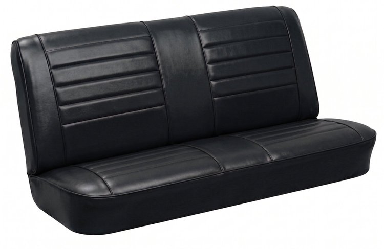 Rear Seat Upholstery Kit for 1965 Chevy Chevelle & Malibu, Convertible [Madrid Grain Vinyl Black]