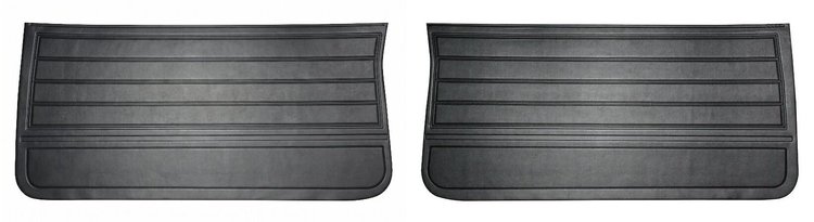 Front Standard Door Panel Set for 1965 Chevrolet Chevelle, El Camino & Malibu, All 2-Door Models [Black]