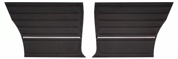 Rear Deluxe Side Panel Set for 1965 Chevrolet Chevelle, Malibu, Coupe/Hardtop [Black]