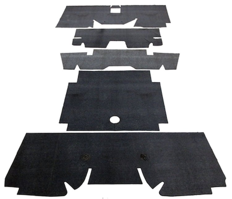 Under Carpet Sound Deadener Kit, OE-Style for 1969-1973 Ford Mustang Coupe  [8-Piece]
