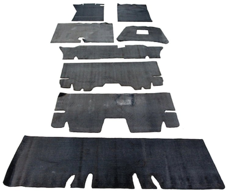 Under Carpet Sound Deadener Kit, OE-Style for 1967-1968 Ford Mustang Coupe  [8-Piece]