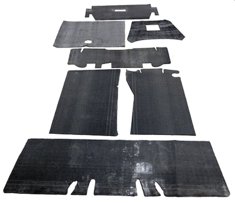 Under Carpet Sound Deadener Kit, OE-Style for 1965-1968 Ford Mustang Fastback [7-Piece]