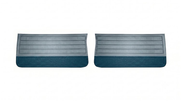 Front Standard Door Panel Set for 1965 Chevrolet Chevelle, El Camino & Malibu, All 2-Door Models [2-Tone Blue]