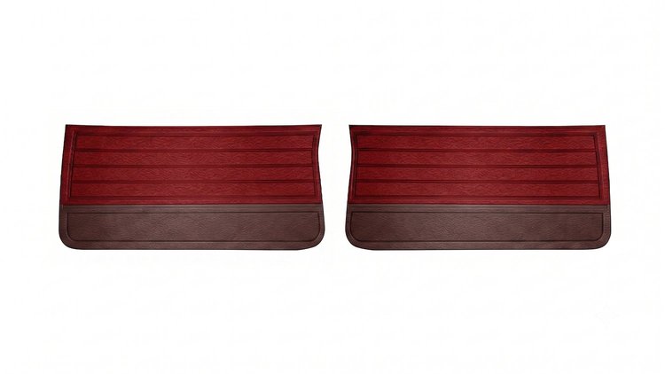 Front Standard Door Panel Set for 1965 Chevrolet Chevelle, El Camino & Malibu, All 2-Door Models [2-Tone Red]