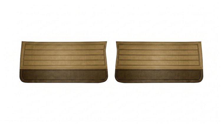 Front Standard Door Panel Set for 1965 Chevrolet Chevelle, El Camino & Malibu, All 2-Door Models [2-Tone Saddle]