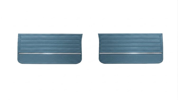 Front Deluxe Door Panel Set for 1965 Chevrolet Chevelle El Camino, Malibu, All 2-Door Models [Light Blue]