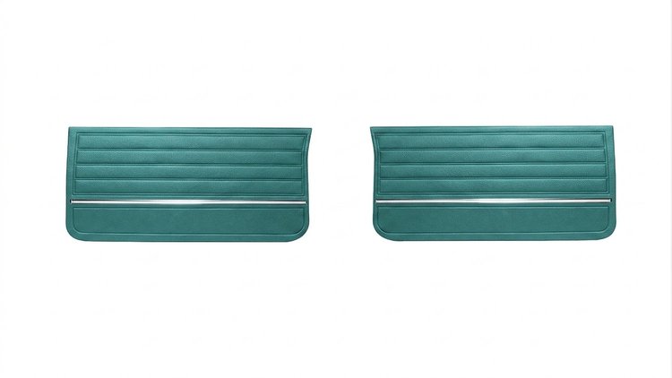 Front Deluxe Door Panel Set for 1965 Chevrolet Chevelle El Camino, Malibu, All 2-Door Models [Turquoise]
