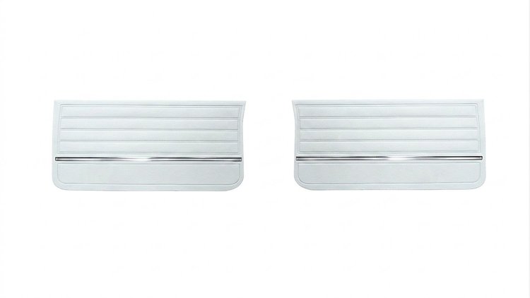 Front Deluxe Door Panel Set for 1965 Chevrolet Chevelle El Camino, Malibu, All 2-Door Models [White]