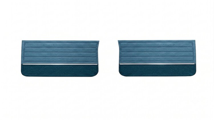 Front Deluxe Door Panel Set for 1965 Chevrolet Chevelle El Camino, Malibu, All 2-Door Models [2-Tone Blue]