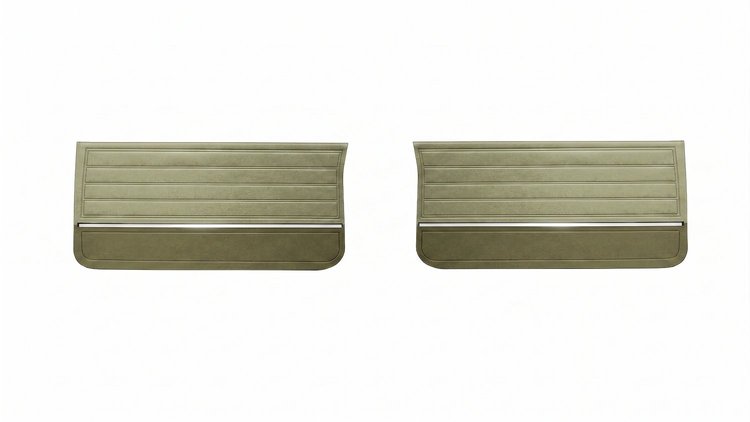 Front Deluxe Door Panel Set for 1965 Chevrolet Chevelle El Camino, Malibu, All 2-Door Models [2-Tone Fawn]