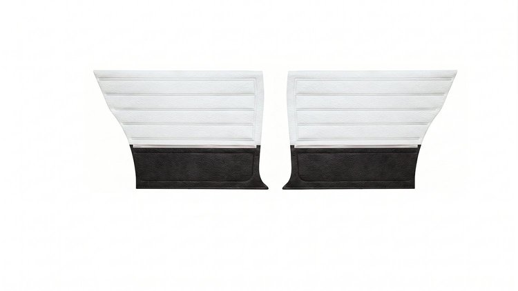 Rear Deluxe Side Panel Set for 1965 Chevrolet Chevelle, Malibu, Coupe/Hardtop [Black/White]