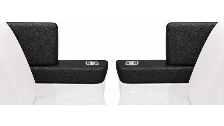 Rear Armrest Cover Set Fits Select 1965-1967 Buick, Oldsmobile, Pontiac A-Body Convertible Models [Black]