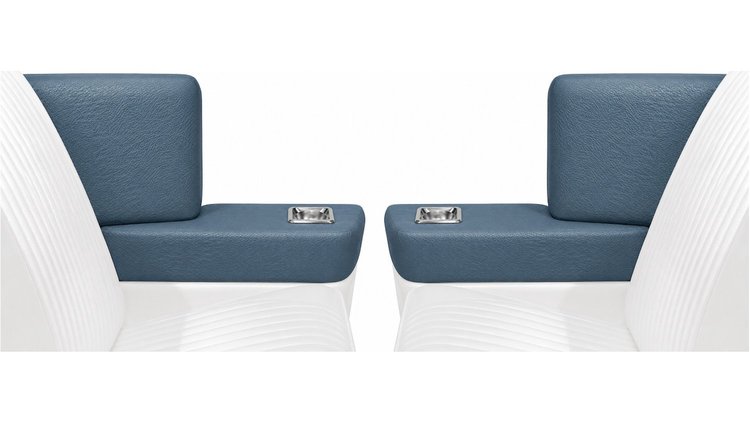 Rear Armrest Cover Set for 1965-1967 Chevrolet Chevelle, Malibu Convertible [Light Blue]