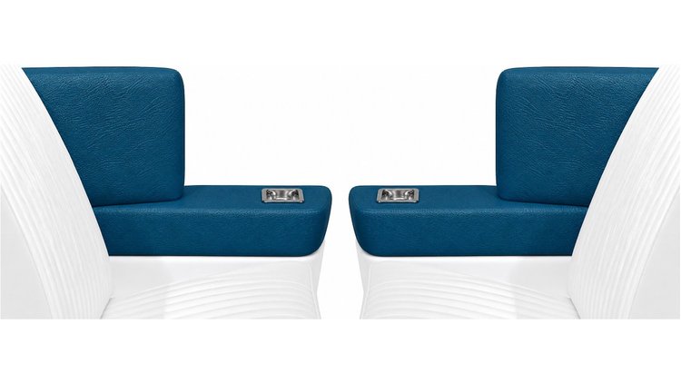 Rear Armrest Cover Set for 1966-1967 Chevrolet Chevelle, Malibu Convertible [Bright Blue]