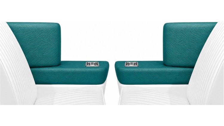 Rear Armrest Cover Set for 1967 Chevrolet Chevelle, Malibu Convertible [Aqua]