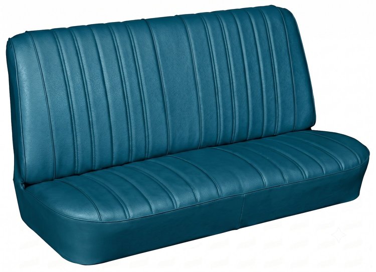 Rear Seat Upholstery Kit for 1966 Chevrolet Chevelle, Malibu, Coupe, Hardtop, 2-Piece [Madrid Grain Vinyl Bright Blue]