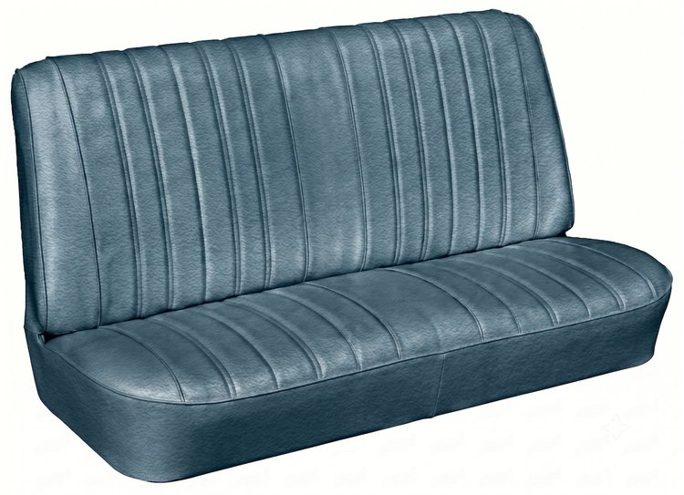 Rear Seat Upholstery Kit for 1966 Chevrolet Chevelle, Malibu, Coupe, Hardtop, 2-Piece [Madrid Grain Vinyl Light Blue]