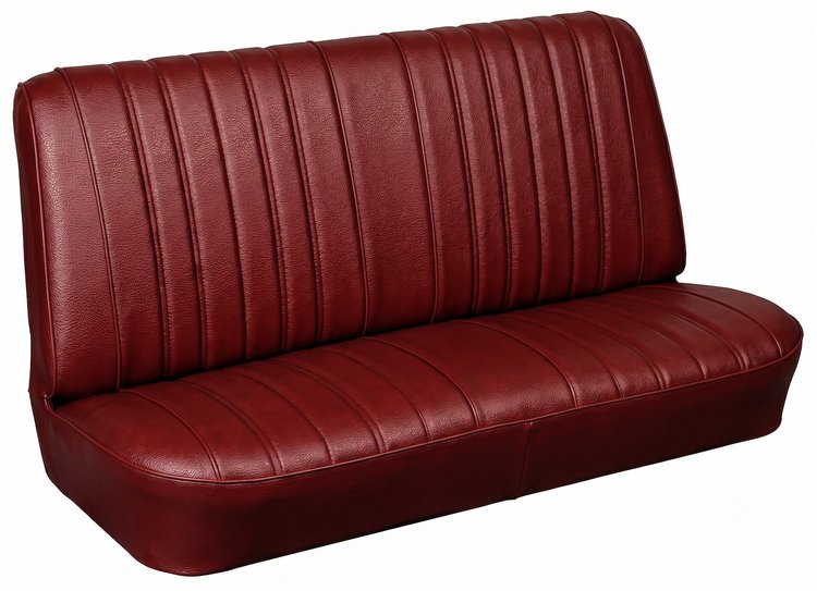 Rear Seat Upholstery Kit for 1966 Chevrolet Chevelle, Malibu, Coupe, Hardtop, 2-Piece [Madrid Grain Vinyl Red]