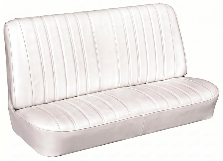 Rear Seat Upholstery Kit for 1966 Chevrolet Chevelle, Malibu, Coupe, Hardtop, 2-Piece [Madrid Grain Vinyl White]