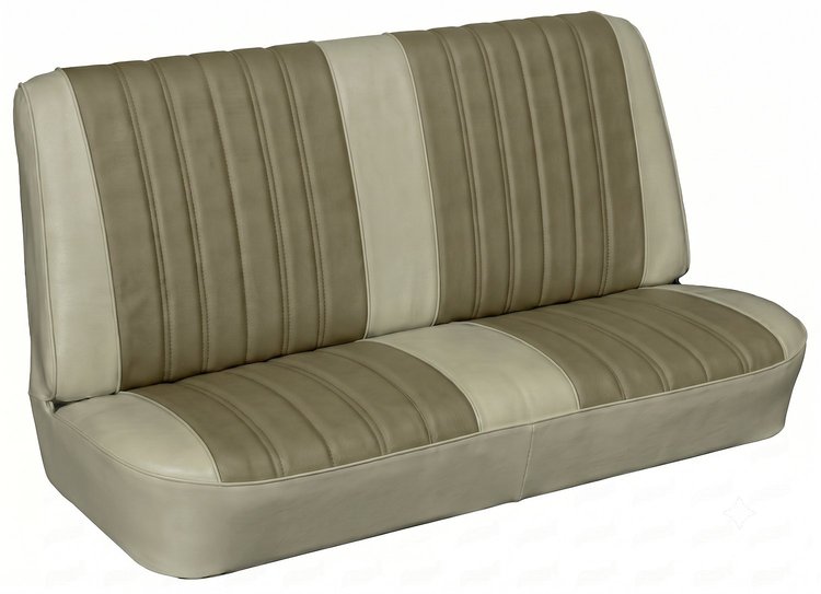 Rear Seat Upholstery Kit for 1966 Chevrolet Chevelle, Malibu, Coupe, Hardtop, 2-Piece [Madrid Grain Vinyl 2-Tone Fawn]