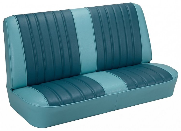 Rear Seat Upholstery Kit for 1966 Chevrolet Chevelle, Malibu, Convertible, 2-Piece [Madrid Grain Vinyl 2-Tone Turquoise]