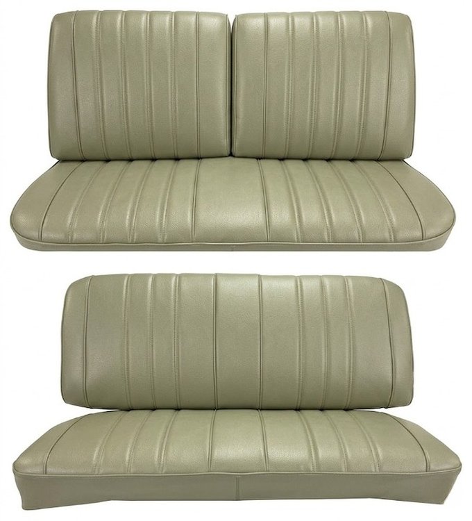 Front Split Back Bench & Rear Seat Upholstery Kit for 1966 Chevy Chevelle & Malibu, Coupe, Hardtop [Madrid Grain Vinyl Fawn]