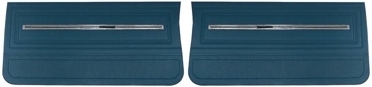 Front Standard Door Panel Set for 1966 Chevrolet Chevelle, El Camino & Malibu, All 2-Door Models [Bright Blue]