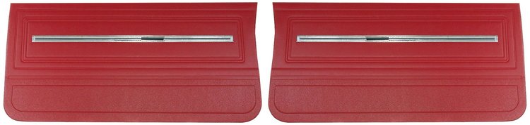 Front Standard Door Panel Set for 1966 Chevrolet Chevelle, El Camino & Malibu, All 2-Door Models [Red]
