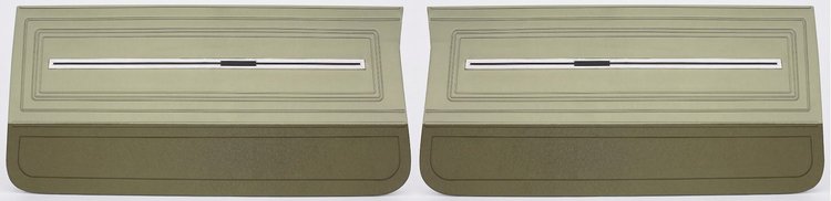 Front Standard Door Panel Set for 1966 Chevrolet Chevelle, El Camino & Malibu, All 2-Door Models [2-Tone Fawn]