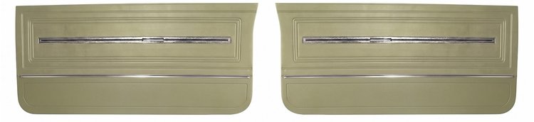 Front Deluxe Door Panel Set for 1966 Chevrolet Chevelle, El Camino & Malibu, All 2-Door Models [Fawn]