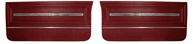 Front Deluxe Door Panel Set for 1966 Chevrolet Chevelle, El Camino & Malibu, All 2-Door Models [Bronze]