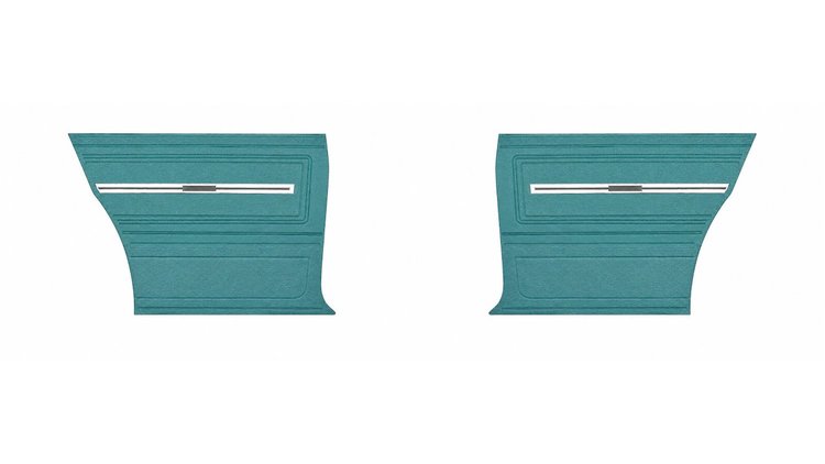 Rear Standard Side Panel Set for 1966 Chevrolet Chevelle, Malibu, Coupe/Hardtop [Turquoise]