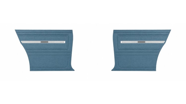 Rear Standard Side Panel Set for 1966 Chevrolet Chevelle, Malibu, Coupe/Hardtop [Light Blue]