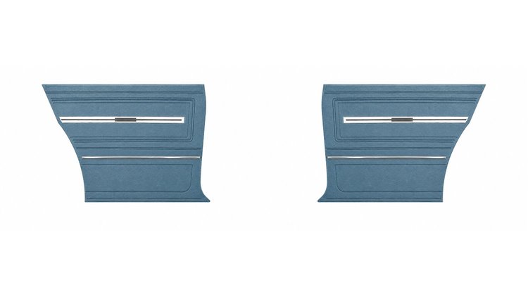 Rear Deluxe Side Panel Set for 1966 Chevrolet Chevelle, Malibu, Coupe/Hardtop [Light Blue]