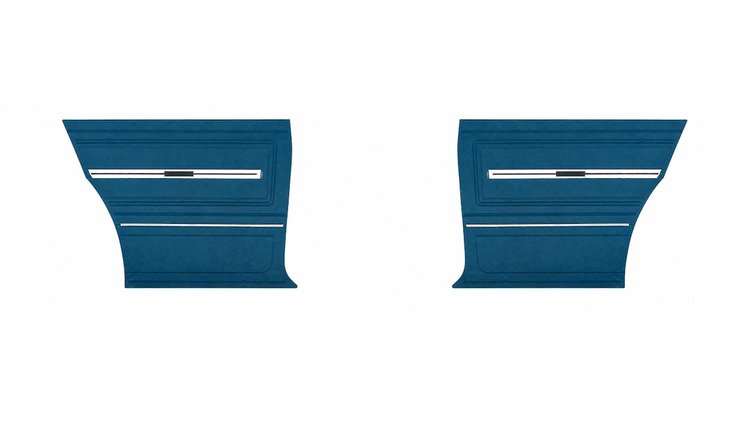 Rear Deluxe Side Panel Set for 1966 Chevrolet Chevelle, Malibu, Coupe/Hardtop [Bright Blue]
