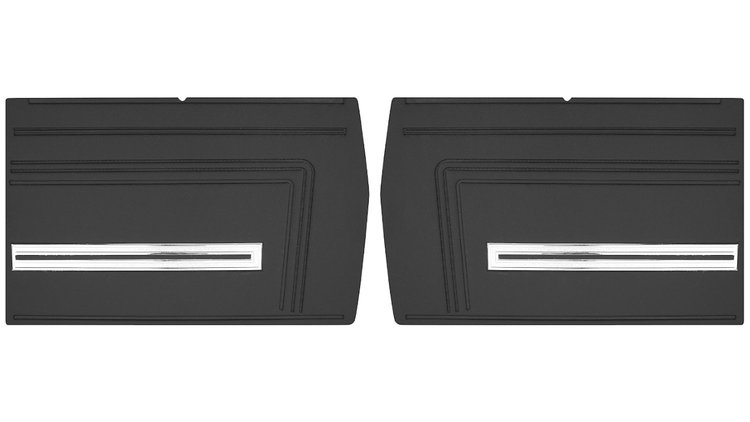 Rear Standard Side Panel Set for 1966 Chevrolet Chevelle, Malibu, Convertible [Black]