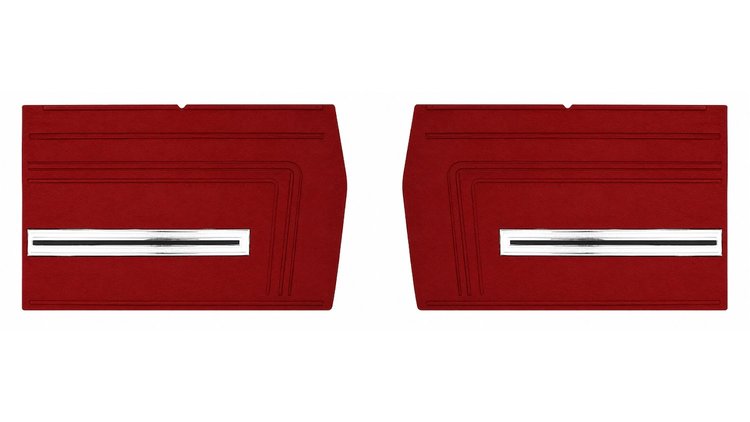 Rear Standard Side Panel Set for 1966 Chevrolet Chevelle, Malibu, Convertible [Red]