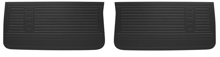 Front Standard Door Panel Set for 1967 Chevrolet Chevelle, El Camino, Malibu, 2-Door Models [Black]