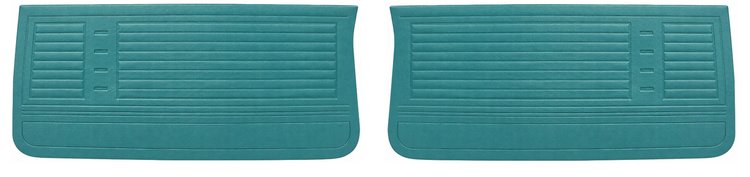 Front Standard Door Panel Set for 1967 Chevrolet Chevelle, El Camino, Malibu, 2-Door Models [Turquoise]