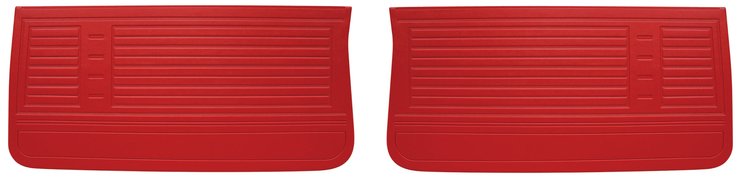 Front Standard Door Panel Set for 1967 Chevrolet Chevelle, El Camino, Malibu, 2-Door Models [Red]