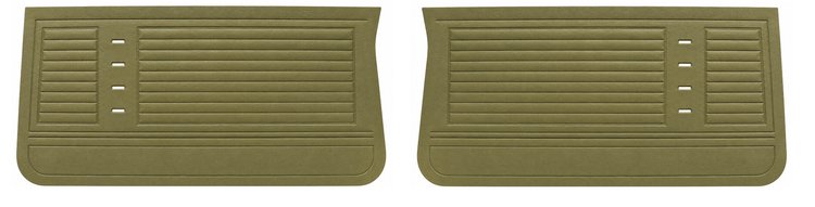 Front Deluxe Door Panel Set for 1967 Chevrolet Chevelle, El Camino, Malibu, 2-Door Models [Gold]