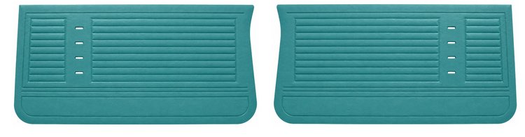 Front Deluxe Door Panel Set for 1967 Chevrolet Chevelle, El Camino, Malibu, 2-Door Models [Turquoise]