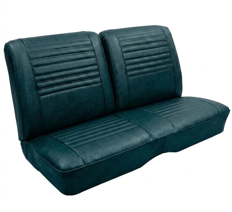 Front Split Back Bench Seat Upholstery Kit for 1967 Chevy Chevelle, El Camino & Malibu [Madrid Grain Vinyl Turquoise]