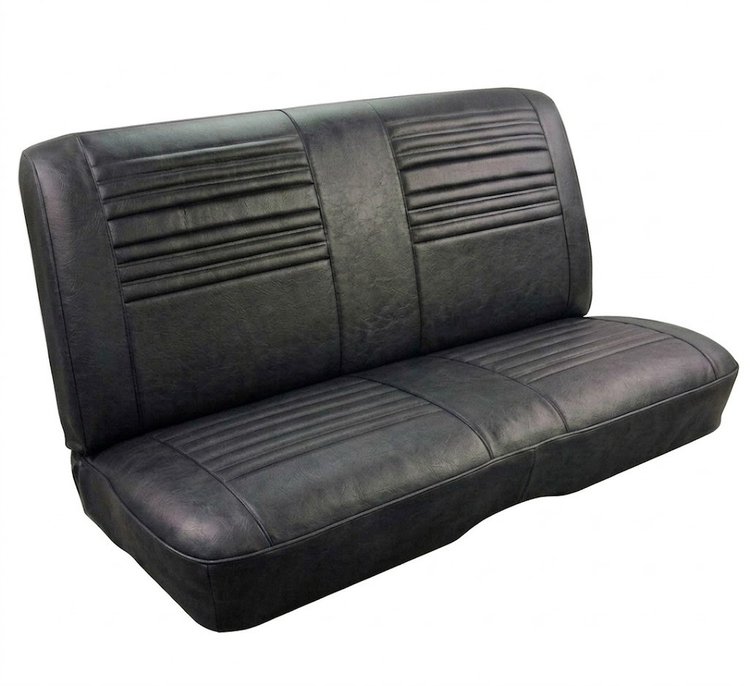 Rear Bench Seat Upholstery Kit for 1967 Chevy Chevelle, Coupe, Hardtop [Madrid Grain Vinyl Black]
