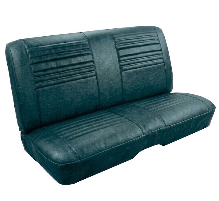 Rear Bench Seat Upholstery Kit for 1967 Chevy Chevelle, Coupe, Hardtop [Madrid Grain Vinyl Light Blue]