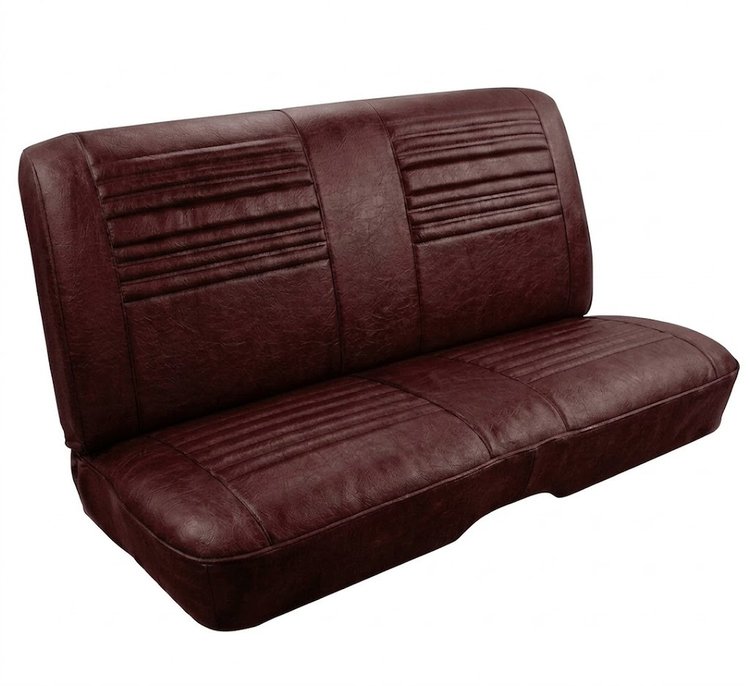 Rear Bench Seat Upholstery Kit for 1967 Chevy Chevelle, Coupe, Hardtop [Madrid Grain Vinyl Red]