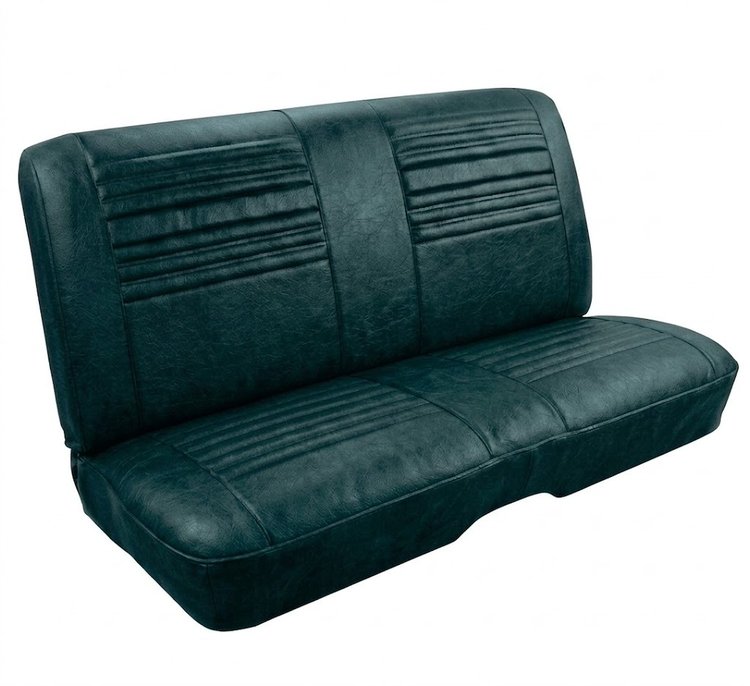 Rear Bench Seat Upholstery Kit for 1967 Chevy Chevelle, Coupe, Hardtop [Madrid Grain Vinyl Turquoise]