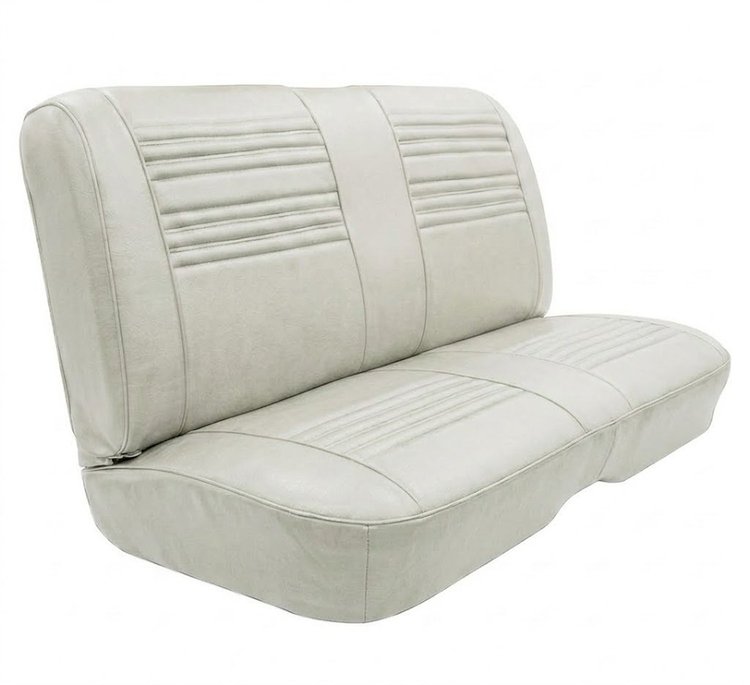 Rear Bench Seat Upholstery Kit for 1967 Chevy Chevelle, Convertible [Madrid Grain Vinyl White]