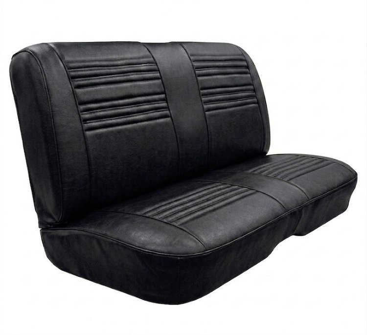 Rear Bench Seat Upholstery Kit for 1967 Chevy Chevelle, 4-Door Sedan [Madrid Grain Vinyl Black]